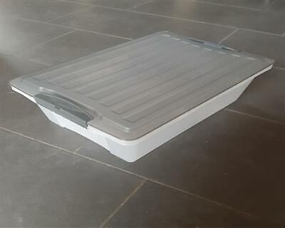Rotho Eco Compact Aufbewahrungsbox 13l – 40 x 28 x 18 cm – transparent/grau
