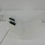 Iris Ohyama 3er-Set Aufbewahrungsboxen mit Klickverschluss - 30 l
